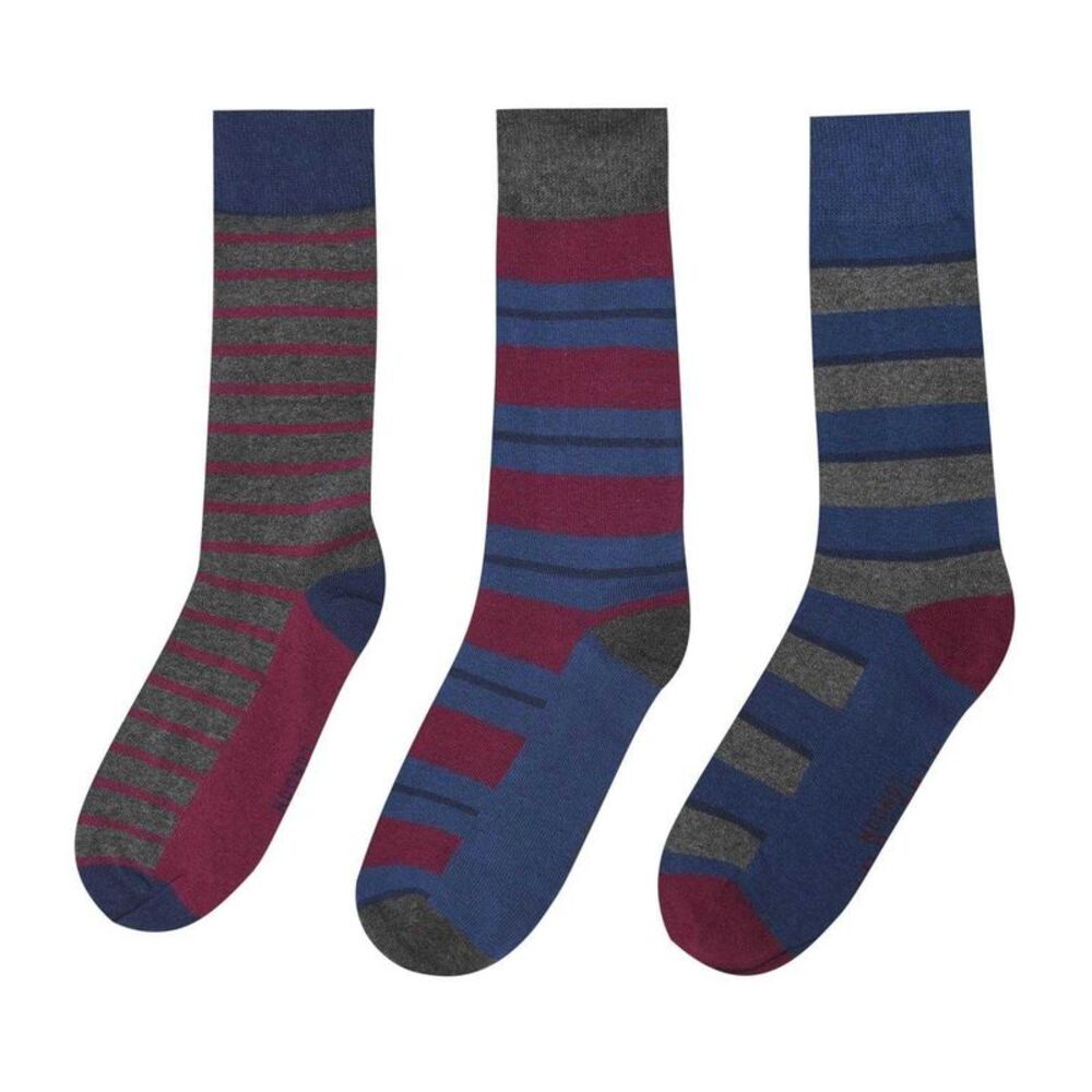 Firetrap Mens Plain Formal Socks (Pack of 3) / Multicolored